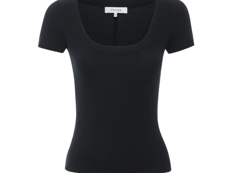 Rib Baby Tee - Black Cheap