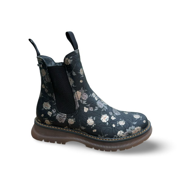 Peyton Black Floral Print Waterproof Boot Online Hot Sale