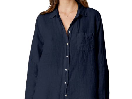 Natalia Linen Button-Up Shirt - Copenhagen For Sale