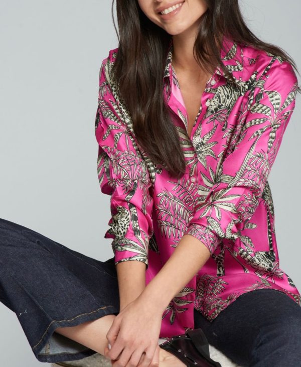 31949 Irina Jungle Silk Shirt on Sale