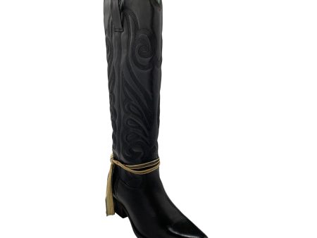 FE559 Black Cowboy Boot For Cheap