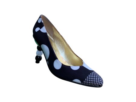 Roron Black White Dots Dress Heel Supply