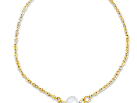 Shayla Dainty Pearl Chain Bracelet- Ellie Vail Supply