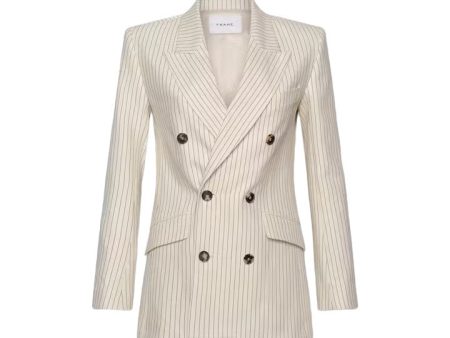 Double Breasted Blazer - Cream Multi Supply