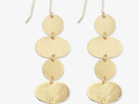 GRETCHEN Oval Circle Brass Earrings on Sale