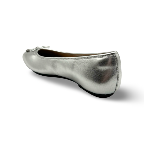 Delicato Silver Ballet Flat Discount