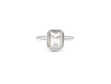 Emerald Cut White Topaz Ring Online