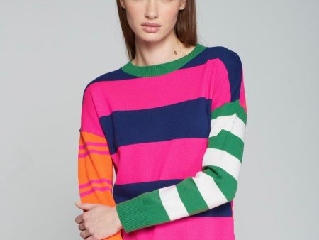 31522 Fabiola Multi Stripes Sweater For Sale