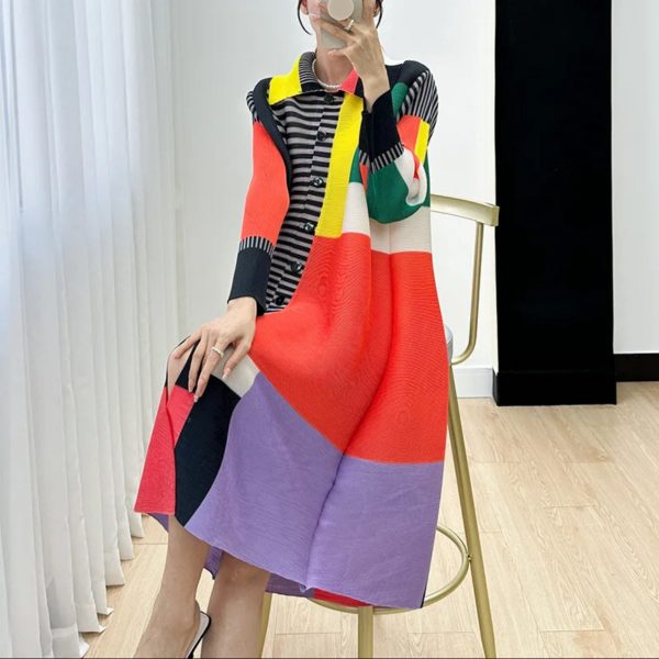 Retro Geometric Cube Dress For Sale