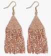 LEXIE Rose Gold Fringe Earrings Cheap