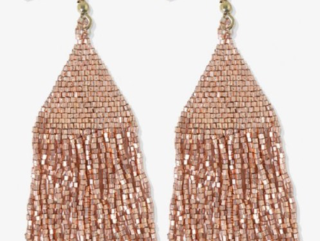 LEXIE Rose Gold Fringe Earrings Cheap