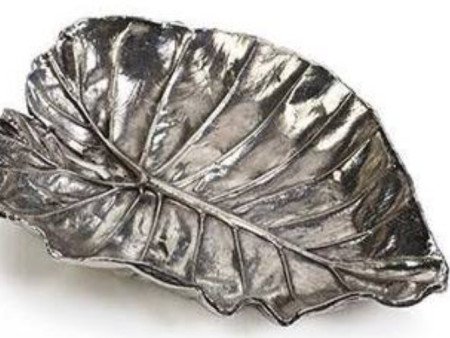 Antique Pewter Leaf Tray-Aspen Quaking Leaf on Sale