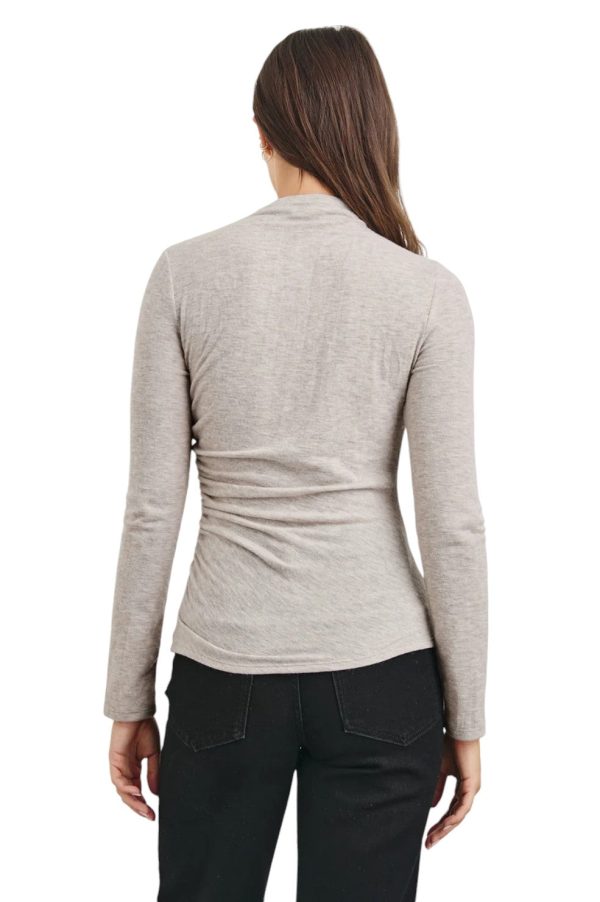 Joelle Top - Heather Oatmeal Hot on Sale