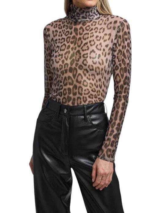 Tyla Leo Mesh Top - Leopard Supply