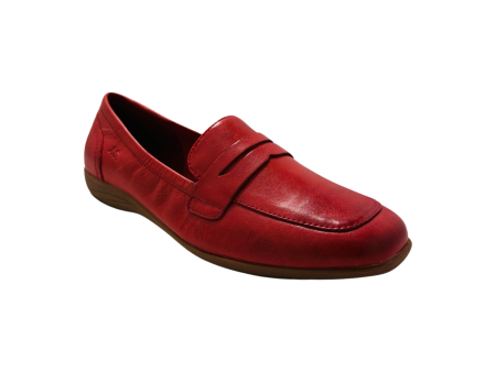 74822 Red Leather Loafer Fashion