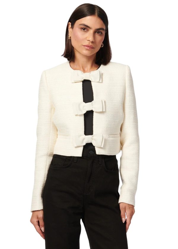 Evangeline Boucle Blazer - Cream For Cheap