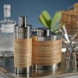 Palmae Rattan and Matte Steel Ice Bucket Fashion