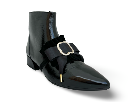 LIDIA Black Bootie With Bow Discount