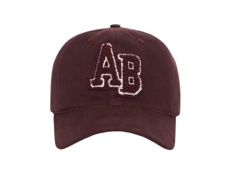 Jeremy Baseball Cap Letterman - Deep Burgundy Cheap