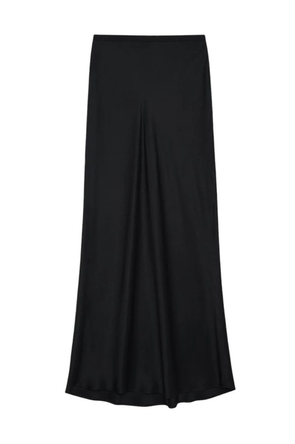 Bar Silk Maxi Skirt - Black For Sale