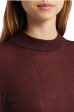 Mesh Lace Turtleneck - Deep Burgundy Discount