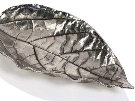 Antique Pewter Leaf Tray-Osage Orange Leaf Online Sale