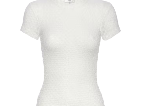 Mesh Lace Baby Tee - Off White Discount