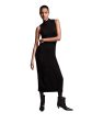 Sleeveless Mesh Mockneck Dress - Black Online