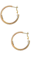 Large Baguette Hoops - Gold Fashion