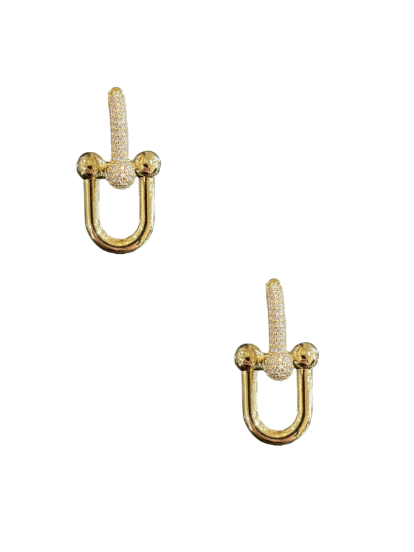 Pave Hardware Link Earrings Online now