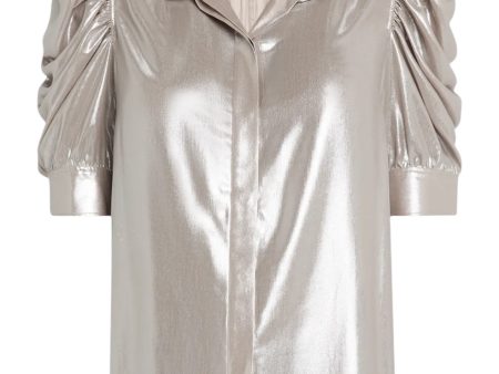 Lurex Gillian Top - Silver Lame Cheap