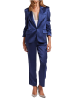 Madison Satin Blazer - Navy Online Sale