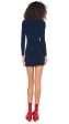 Long Sleeve Crewneck Mini Dress - True Navy on Sale