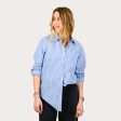 Mia Shirt Stripe Blue White - Kerri Rosenthal Online Sale