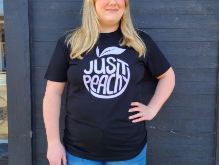 Just Peachy T-Shirt black with purple For Discount