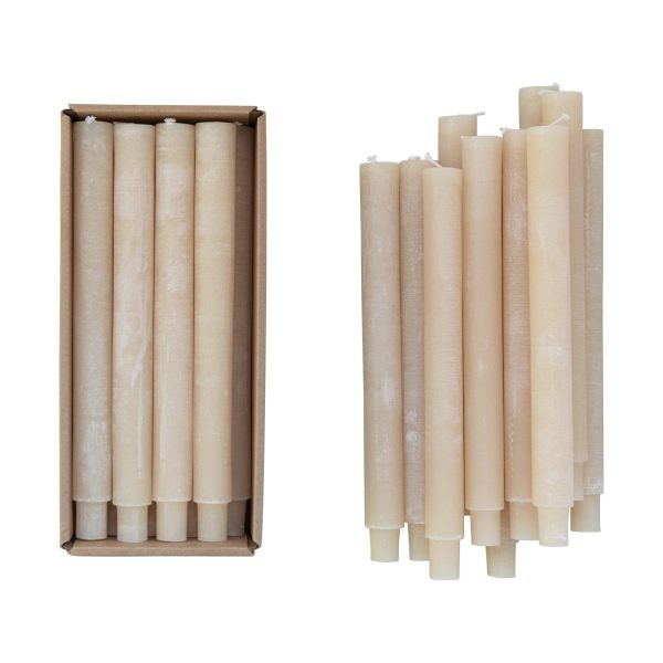 10 H Unscented Taper Candles in Box on Sale