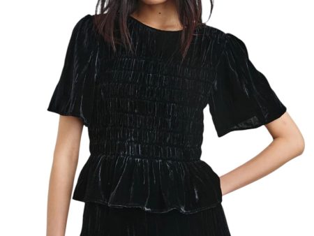 Rosie Top - Black Velvet Online Hot Sale