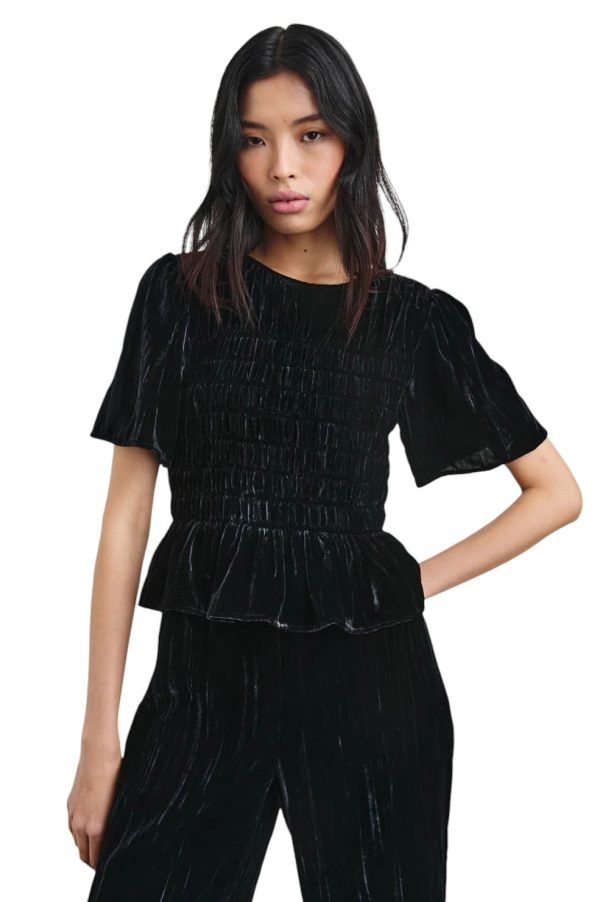 Rosie Top - Black Velvet Online Hot Sale