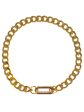 Curb Link Carabiner Anklet - Gold For Sale