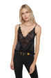 Priya Silk Lace Camisole - Black Cheap