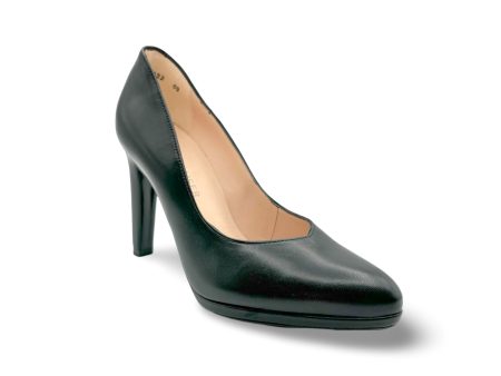 Herdi-Classic Black Leather Heel Discount