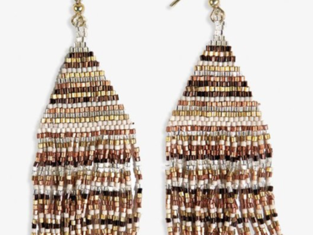 LEXIE Mixed Metallic Fringe Earrings Hot on Sale