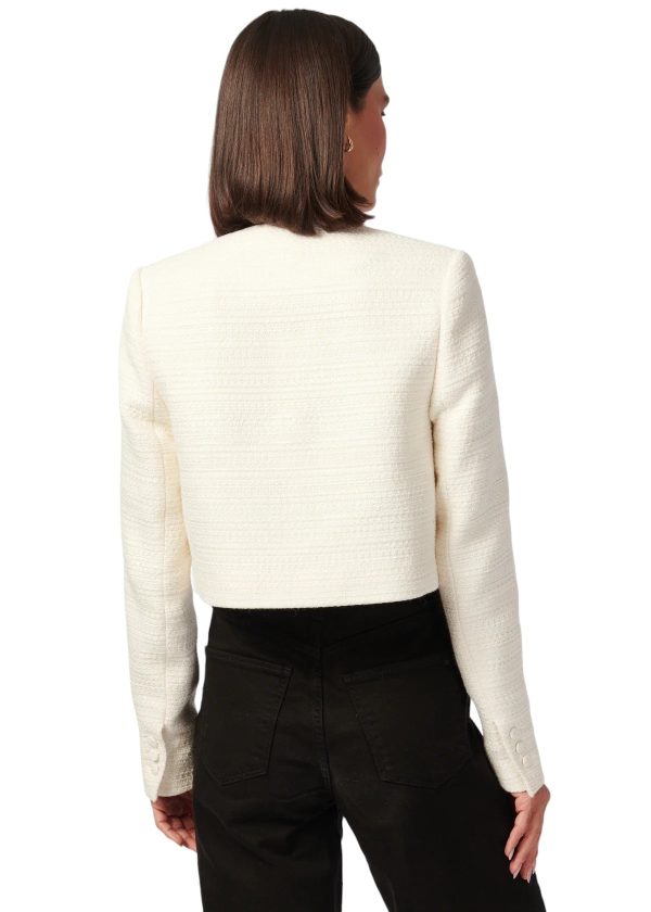 Evangeline Boucle Blazer - Cream For Cheap