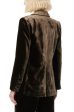 Slim Velvet Blazer - Espresso Discount