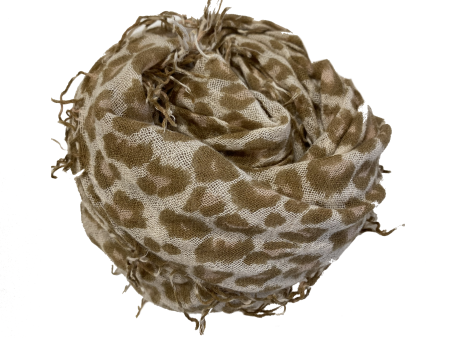 Animal Print Cashmere & Silk Scarf For Sale