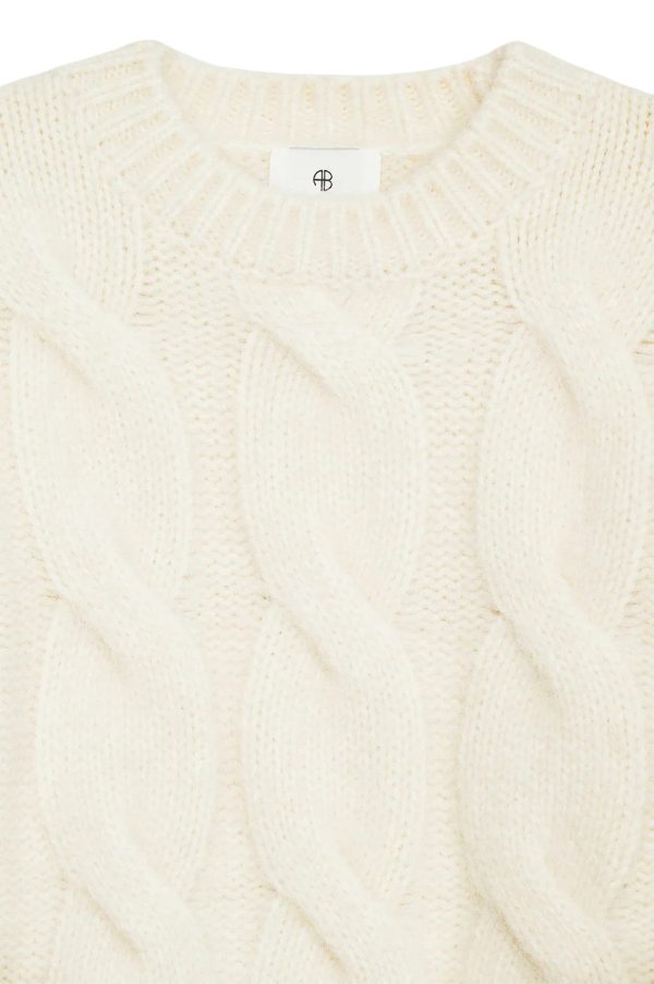 Brittany Sweater - Ivory Cable Stitch Online now