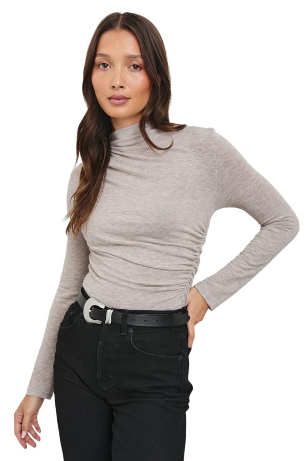 Joelle Top - Heather Oatmeal Hot on Sale