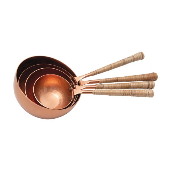 Stainless Steel Scoops, Set of 4, Copper Finish Discount