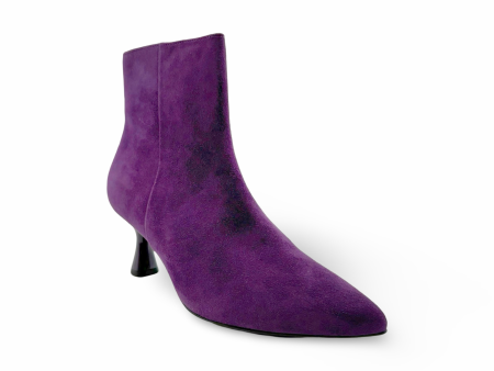 106502 Charlene Purple Ankle Boot Kitten Heel Supply