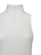 Sleeveless Turtleneck Top - White Cheap